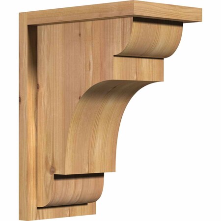 Ekena Millwork New Brighton Smooth Corbel w/Backplate, Western Red Cedar, 7 1/2"W x 12"D x 16"H COR08X12X16NEB01SWR